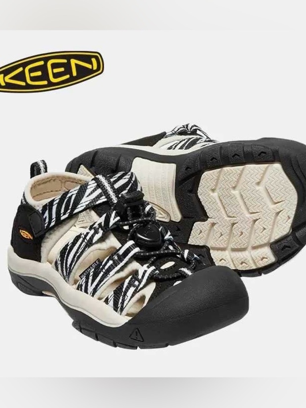 l KEEN Kids’ Newport H2 Sandal (Zebra)